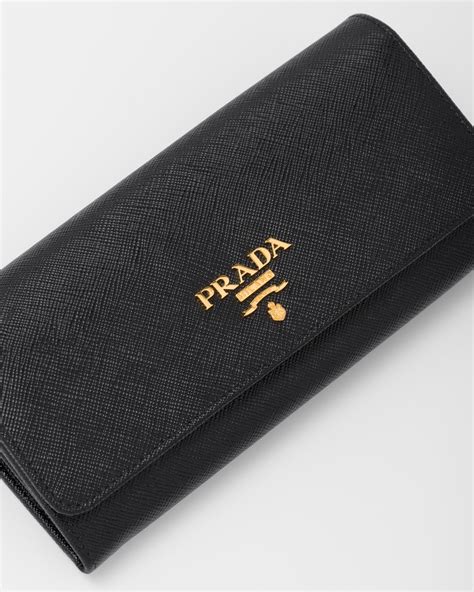 prada men hybiscus|Black/hibiscus Large Saffiano Leather Wallet .